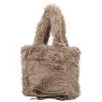 Stylová dámská plyšová kabelka do ruky Arianda, khaki