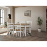 Jídelní set 1+4, rozměr stolu 120x75x75 cm, MDF, dýha, masivní nohy, moření dub