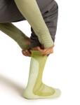 Pánské merino turistické ponožky ICEBREAKER Mens Hike+ Light Crew IB Solar, Olive/Ashen/Snow velikost: 44,5-46,5 (L)