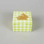 Cake star Velikonoční krabička kostka zelená 10x10x6,5 cm