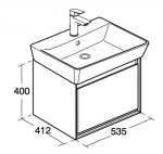 IDEAL STANDARD - Connect Air Skříňka pod umyvadlo Cube 60 cm, 53x41x40 cm, lesklá bílá/bilá mat E0846B2