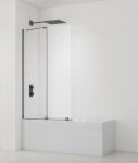 Vanová zástěna SAT Walk-In Xmotion 150x117,5 cm PVD Gun metal SATWIXMVZ150GM SATWIXMVZ150GM