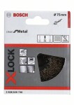 BOSCH Clean for Metal 2608620730 / Hrnkový kartáč / X-LOCK / zvlněný / mosazné / 75 mm / Síla drátu: 0.30 mm (2608620730)