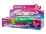 Glamour zápisník duhový plyšový 15,5 × 21,5 cm, 80 stran