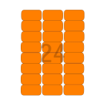 APLI univerzální etikety fluo, 64 33,9 mm, oranžové
