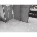 MEXEN/S - Velar L sprchový kout, posuvné dveře 90 x 90, dekor, bílá 871-090-090-33-20