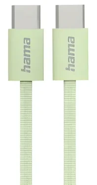 Hama Fabric zelená / Nabíjecí kabel / USB-C – USB-C / 1 m / nylon