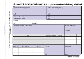 Příjmový doklad zjednodušený, A6, 100 listů, NCR