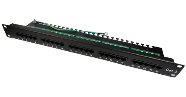 XtendLan Patch panel 19" / Telefonní / 25 portů / Cat3 / 1U (PPT1U19Cat3)