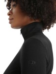 Dámské merino tričko s dlouhým rukávem ICEBREAKER Wmns 200 Oasis LS Half Zip, Black velikost: L