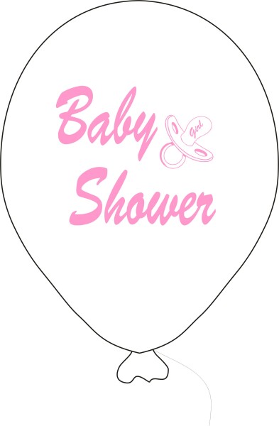 Baby Shower balónek bílý holka Balonky.cz Baby Shower balónek bílý holka Balonky.cz