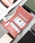 Módní dámská kožená peněženka Cavaldi Anava, růžová