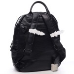 Praktický větší koženkový dámský batoh Olivia černá