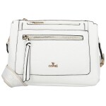 Trendy dámská koženková crossbody kabelka Anita, bílá