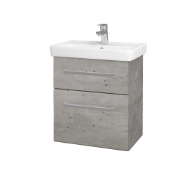 Dřevojas - Umyvadlová skříňka GO SZZ2 55 - D01 Beton / Úchytka T01 / D01 Beton 148324A