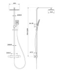CERSANIT - Sprchový sloup LARGA s termostatickou baterií, chrom S952-049