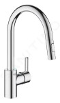 GROHE - Feel Dřezová baterie s výsuvnou sprškou, chrom 31486001