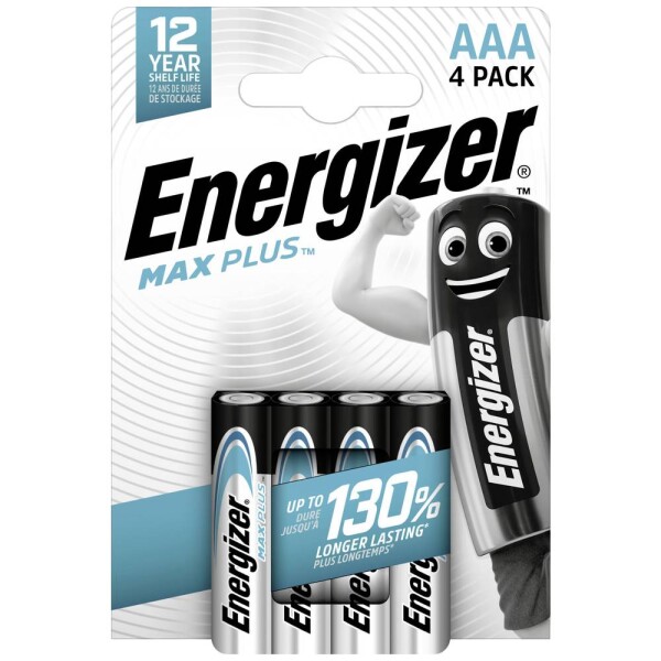 Energizer Max Plus mikrotužková baterie AAA alkalicko-manganová 1.5 V 4 ks