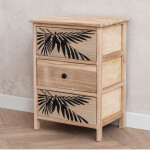 DumDekorace Komoda ZOFIA se 3 zásuvkami - boho design, 40 x 29 x 58 cm