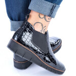 Kožené boty z hadí kůže Rieker W R474 černé 39