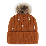47 Brand Dámská zimní čepice Texas Longhorns NCAA Pearl Fur Knit with Pom