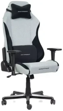 DXRacer DRIFTING XL Herní židle šedo-černá látková / 130-140 cm / látka / 125 kg / 3D-Područky (1052151)