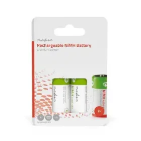 Nedis Dobíjecí Ni-MH baterie C 2 ks/ 1.2 V DC / 4000 mAh / Přednabité / HR14 (BANM40HR142B)