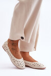 Ažurové Lesklé Baleríny Dámské Bežové Visionary 36