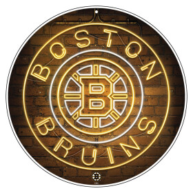 Mustang Cedule Boston Bruins NHL 22" Round Neon De