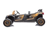 Mamido Elektrické autíčko Buggy UTV čtyřmístné 24V pěnová EVA kola zlatá