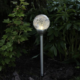 STAR TRADING Zahradní osvětlení na solární napájení Roma, stříbrná barva, kov, plast