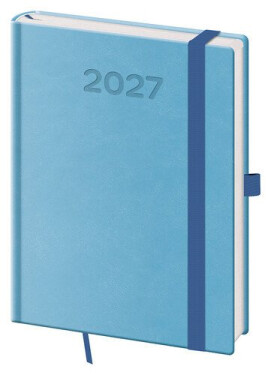 Diář 2027 denní B6 Print Pop - světle modrá