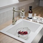 Laveo - Evora - stojánková dřezová baterie L, staro mosaz BAE_565D