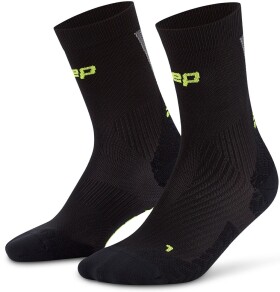 CEP dámské běžecké kompresní vysoké ponožky ULTRALIGHT 4.0 - black/grey Velikost: III (Vel. chodidla 37-40)