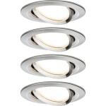 Paulmann 92907 Whirl LED vestavné svítidlo, LED, pevně vestavěné LED, 4.9 W, hliník (kartáčovaný), saténová, sada 3 ks