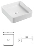 HOPA - Keramické umyvadlo na desku ALATRI 40×40×11 cm OLKLT2179