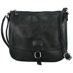 Trendy dámská koženková crossbody kabelka Samira, černá