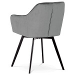 Jídelní židle, šedá, sametová látka, DCH-425 GREY4
