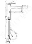 HANSGROHE - Zesis M33 Dřezová baterie 160, s výsuvnou sprškou, sBox lite, matná černá 74804670