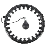 HMS HHW01 Masážní hula hoop se závažím černá (5907695511932)