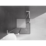 MEXEN/S - Velar L Duo sprchový kout, posuvné dveře 100 x 100, grafit, bílá 871-100-100-02-43-20
