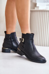 Dámské chelsea boty na nízkém podpatku eko kůže černé Zinlora 36