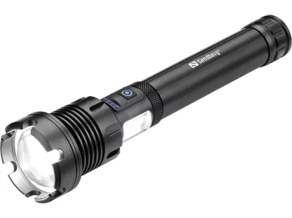 Sandberg Survivor 7in1 Torch multifunkční svítilna černá / powerbanka 10000 mAh / IPX4 / USB-C USB-A (421-09)