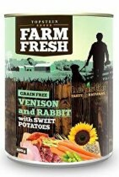 Farm Fresh Dog Venision&Rabit+Sweet Potatoes konz 800g