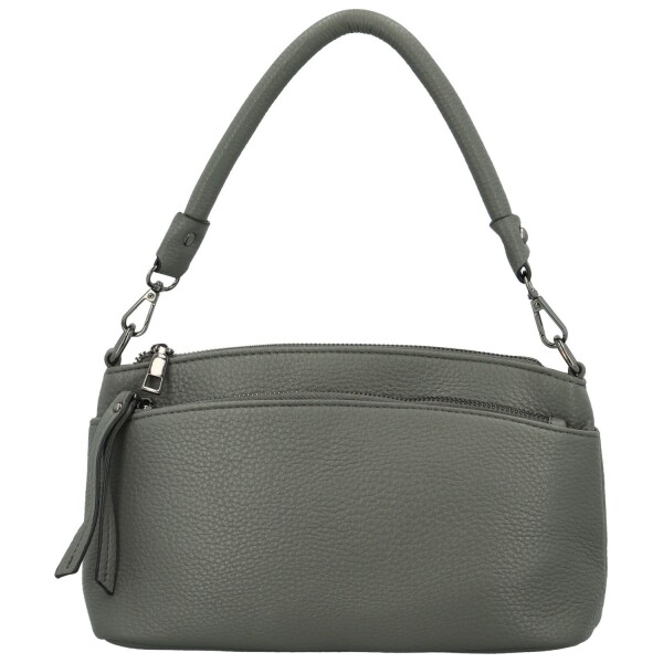 Stylová dámská koženková kabelka na rameno Trixi, tmavě šedá