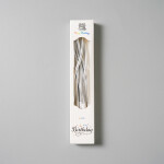 Dortové svíčky zakroucené metalické stříbrné 6ks