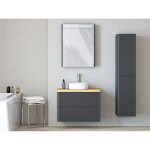 MEREO - Siena, koupelnová skříňka s keramickym umyvadlem 101 cm, antracit mat CN4321