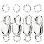 Elegantní ozdobná karabinka ze stříbra - 10 x 4 x 2 mm - 1 ks