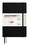 Týdenní plánovač & Zápisník Black, tečkovaný Medium A5 2027, anglicky