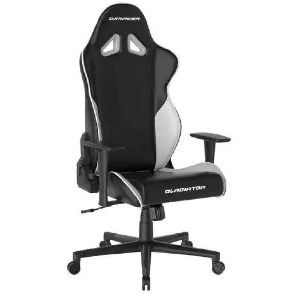 DXRacer GLADIATOR Herní židle černo-bílá / 125-134 cm / syntetická kůže / 130 kg / Područky (1052778)